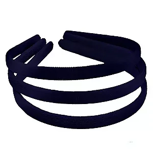 Tiara Encapada-10mm Cor-Azul Marinho-Com 12 unidades