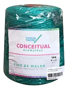 Fio de Malha Conceitual Residual Cor-Verde Jade 1 kg