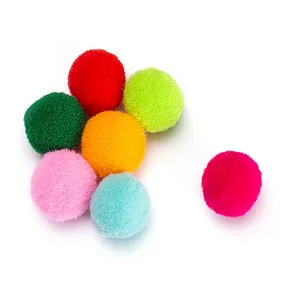 Pompom Solto 6mm-Cor-Mix 3-Com 200 unidades