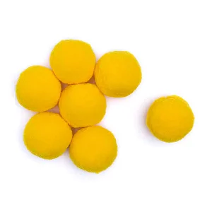 Pompom Solto 10mm-Cor-09 Amarelo Ouro-Com 100 unidades