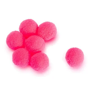 Pompom Solto 10mm-Cor-04 Rosa Médio-Com 100 unidades