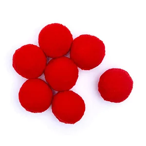 Pompom Solto 10mm-Cor-07 Vermelho-Com 100 unidades