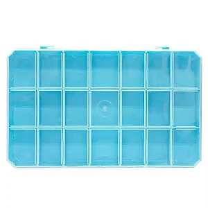 Caixa Organizadora C/21 Divisórias-Cor-Azul Bebê
