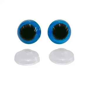 Olhos Para Amigurumi 12mm Cor-Azul  C/Trava De Segurança Contém 100 Pares