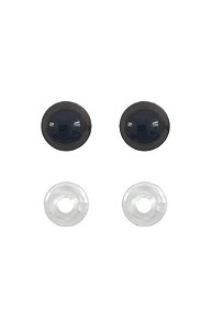 Olhos P/ Amigurumi 8mm Cor-Preto C/Trava De Segurança Contém 100 Pares