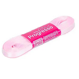 Fita de Cetim 07mm- Cor 206-Rosa Claro c/ 10metros