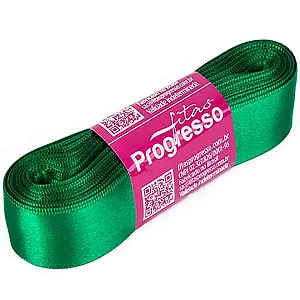 Fita de Cetim 22 mm-Cor 217-Verde Bandeirac/ 10metros
