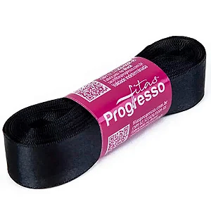 Fita de Cetim 22 mm- Cor 219-Preto c/ 10metros