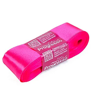 Fita de Cetim 38mm- Cor 279-Rosa Cítrico c/ 10metros