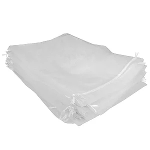Saco de Organza 21x34 -Cor-Branco c/ 10 unid.