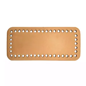 Base de Bolsa Retangular Cor-Bege 25x12cm