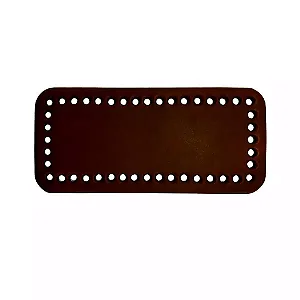 Base de Bolsa Retangular  Cor-Marrom Café 25x12cm