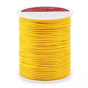 Cordão de Cetim CD001-1mm Cor-006-Amarelo Canário C/50mts
