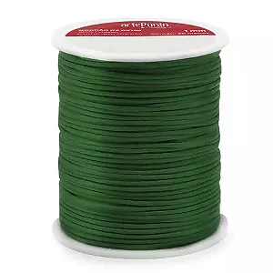 Cordão de Cetim CD001-1mm Cor-154-Verde Escuro C/50mts