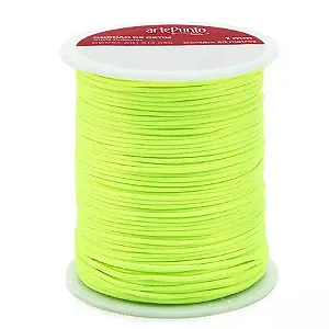 Cordão de Cetim CD001-1mm Cor-164-Amarelo Neon C/50mts