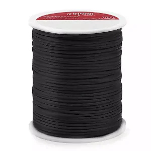 Cordão de Cetim CD001-1mm Cor-016-Preto C/50mts