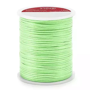 Cordão de Cetim CD001-1mm Cor-159-Verde Claro C/50mts
