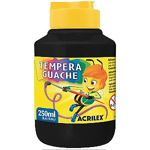 Tempera Guache Cor-520-Preto 250ml