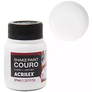 Tinta Shake Paint Couro Acrilex Cor-519-Branco