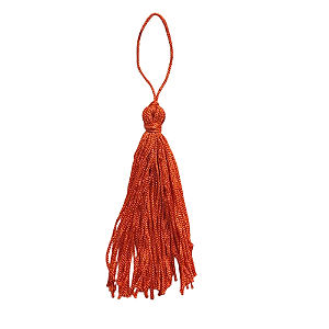 Pingente Pompom Tassel 7cm -Cor-518-Vermelho Cereja c/ 10 unidades