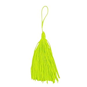 Pingente Pompom Tassel 7cm -Cor-002-Verde Neon c/ 10 unidades