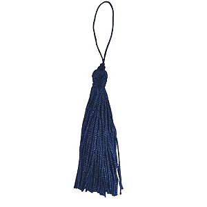 Pingente Pompom Tassel 7cm -Cor-318-Azul Marinho c/ 10 unidades