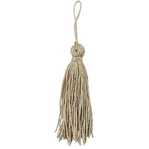 Pingente Pompom Tassel 7cm -Cor-297-Bege c/ 10 unidades