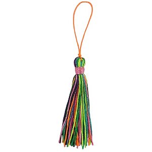 Pingente Pompom Tassel 7cm -Cor-Multicolor c/ 10 unidades
