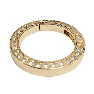 Argola Articulada C/ Strass Ref: Ro153677 35mm Cor-Dourada