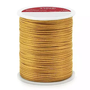 Cordão de Cetim CD001-1mm Cor-054-Dourado  C/50mts
