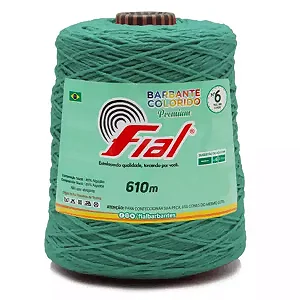 Barbante Colorido Premium Fial N.06 610mts Cor-49-Verde Jade