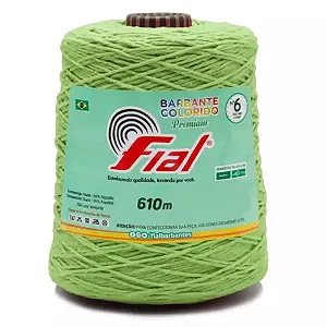 Barbante Colorido Premium Fial N.06 610mts Cor-44-Verde Abacate
