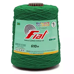 Barbante Colorido Premium Fial N.06 610mts Cor-47-Verde Bandeira