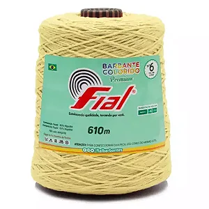 Barbante Colorido Premium Fial N.06 610mts Cor-13-Amarelo Claro