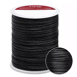 Cordão de Cetim CD001 2mm com 50mts 016- Preto
