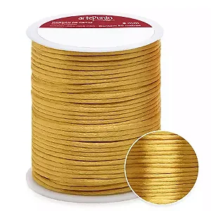 Cordão de Cetim CD001 2mm com 50mts 054-Dourado