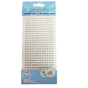 Cartela Adesiva Strass 391 Pçs 4mm