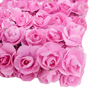 Flor Para Decoração de Papel Cor-Rosa Com 144 unidades