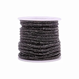 Tubo Strass 03 Cor Onix Rolo Com 10Metros