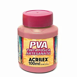 Tinta PVA Fosca Artesanato 100ml Cor-829-Flamingo