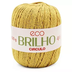 Barbante Eco Brilho Circulo 4/6 400g  Cor-1660- Amarelo Ouro