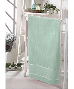 Toalha de Rosto Aveludada Bella para Bordar 50cm x 80cm - Dohler - Cor 9651-Turquesa