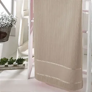 Toalha de Rosto Aveludada Bella para Bordar 50cm x 80cm - Dohler - Cor 6719-Bege