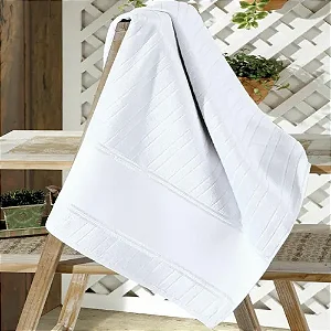 Toalha de Rosto Aveludada Bella para Bordar 50cm x 80cm - Dohler - Cor Branco