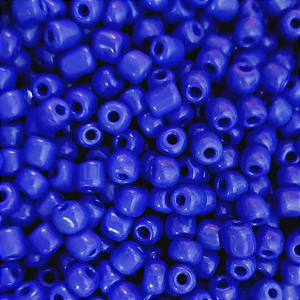 Miçanga Fosca de Vidro Segunda Linha 100g Cor Azul Bic