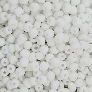 Miçanga Fosca de Vidro Segunda Linha 100g Cor Branco