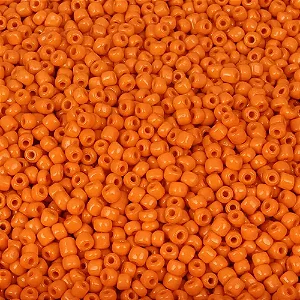 Miçanga Fosca de Vidro Segunda Linha 100g Cor Laranja
