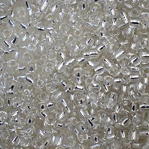 Miçanga Transparente de Vidro Segunda Linha 100g Cor Transparente
