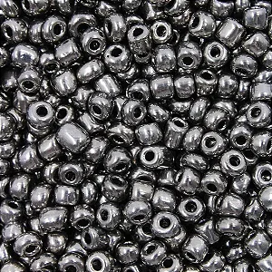 Miçanga Metálica de Vidro Segunda Linha 100g Cor Grafite