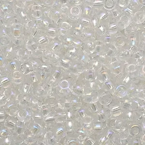 Miçanga Irisado de Vidro Segunda Linha 100g Cor Furta-cor